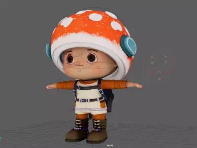 Mushroom Boy 3D model