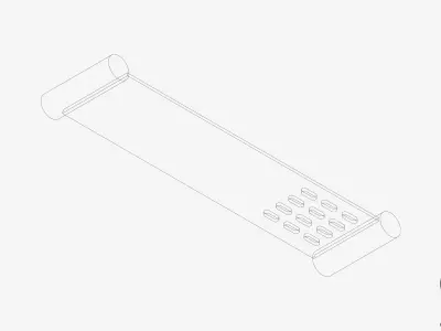 Shelf - Shower - Luxury - Sleek Low-poly 3D model