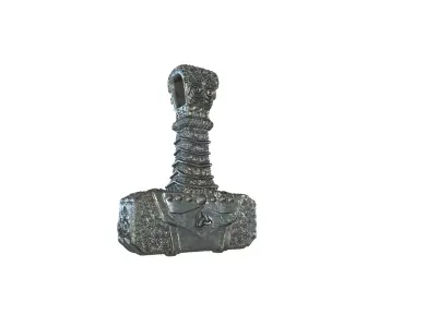 Stylized pendant Thor Hammer  3D print model