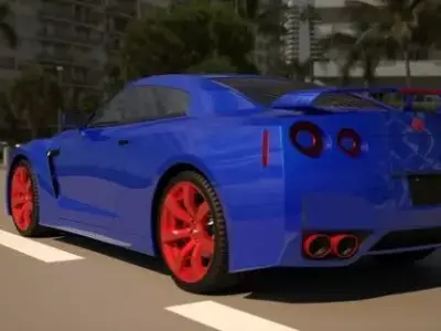 nissan GTR 3D model