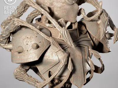 Wicked Marvel Agent Venom Portrait Bust 3D print model