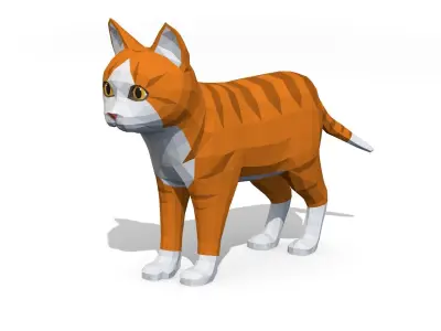 LowPoly Kittens Pack Low-poly 3D model