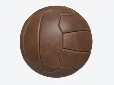 Vintage Leather Soccer Ball 3D model