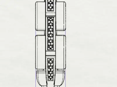 Earring diamond Printable 3D print model