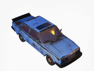 Old Car  1 Low-poly 3D model