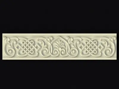 Central decor ornament for furniture 3D model 149