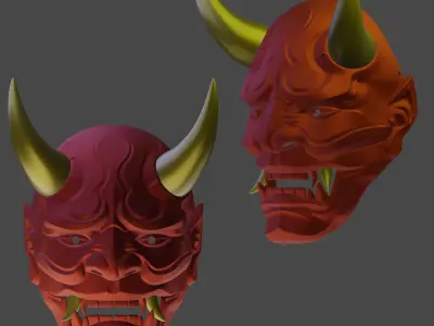 Oni mask Masks 3D print model