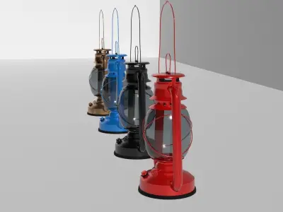 kerosene lamps 3D model