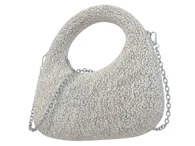 Miu Miu Wander Shearling Mini Bag Low-poly 3D model