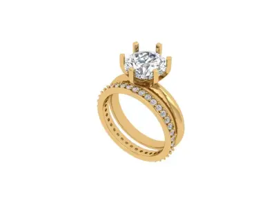  Solitaire Engagement Ring 3D print model