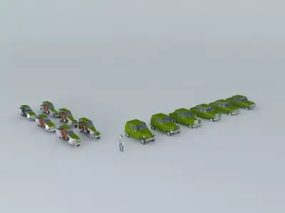 Fictional Eastern Europe car evolution Free 3D model