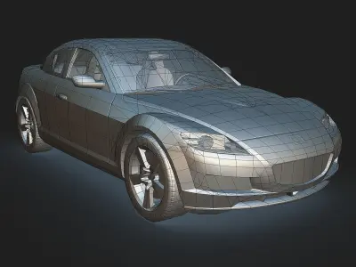 2004 Mazda RX-8 Low-poly 3D model
