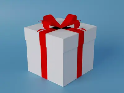 Gift box Low-poly 3D model