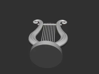 Golden Lyre 3D print model