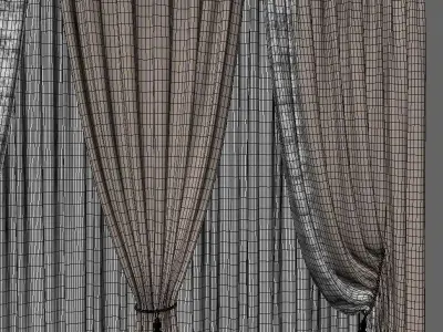 Set 02 Classic curtain 3D model