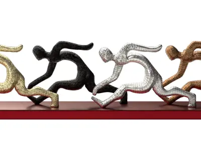 Modern Sculpture Metal Art Decoration 3D model