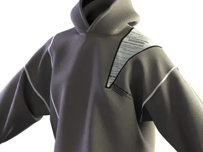 Sport Hoodie Low-poly 3D model