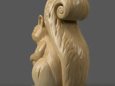 Cute Squirrel Headphone Holder  3D STL Model for Printing 3D print model