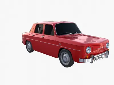 Renault 8 Red 3D model