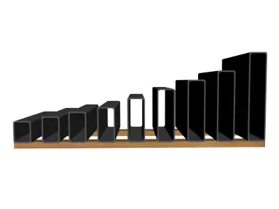 5 16in Wall x4in Rectangle Tube 3D model