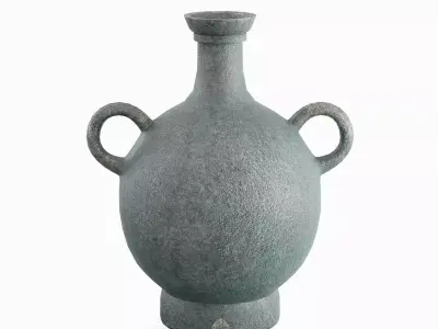 Medieval Decor Vase Set Low-poly 3D model