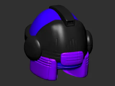 helmet high poly sculpt 3d printable ver 7 3D model 3D model 38