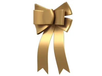 Christmas Bow Ribbon 20 Low-poly 3D model