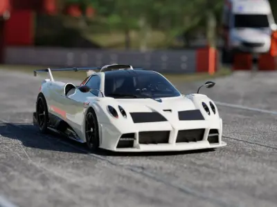 Race Track Automotive 3D Scene  3D Blender File 3D model