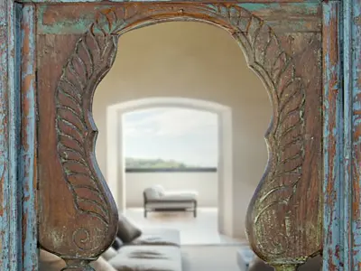 Blue Peacock Mirror 3D model