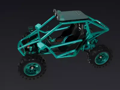 Rock bouncer Low-poly 3D model