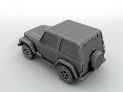 Jeep Wrangler 4x4 Low-poly 3D model