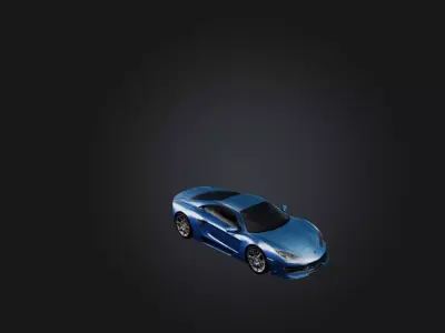 Realistic Car Low-poly 3D model