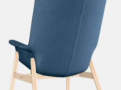 VEDBO High-back armchair 1 Low-poly 3D model