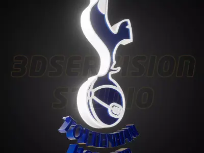 Tottenham Hotspur logo - Cinematic - 3D print 3D model