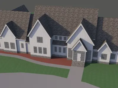 Modern Luxury Farm House 3D model