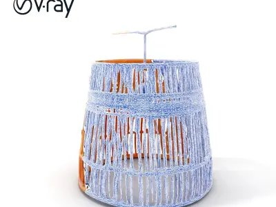 Rattan Pendant Lamp Model Pack Low-poly 3D model