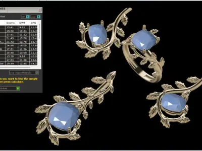 Goldsmith Rad Jewelry 3D Models Set - Leyla 3D model
