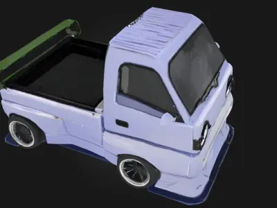 Drift Mini Truck  Stylized Compact Truck 3D model