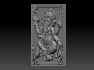 Ganesh ji wall art 3D print model