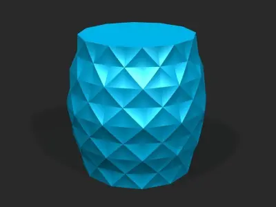 Cups and vases - creased surface 3D print model