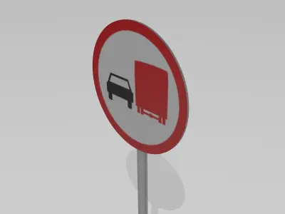 Do not overpass heavy vehicles 3D model