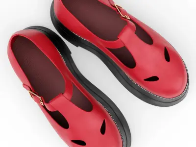 T Bar Shoes 3D model