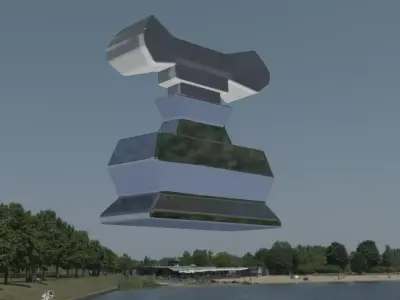 Rose Cap Perfume Bottle  Luxury 3D Model 3D model