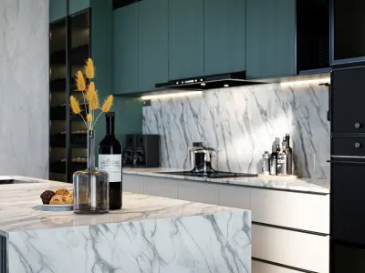 Kitchen Contemporer Style Blender - Fbx - Obj 3D model