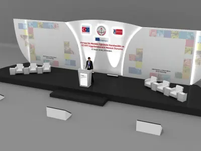  Meeting Stage Decor 098 3D model