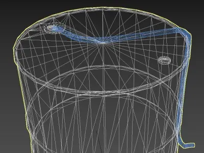 Military Barrel  Low-poly 3D model