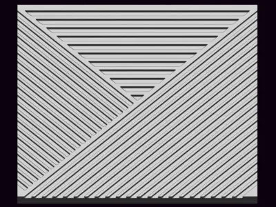 panel for CNC wood carving 3D model