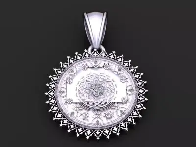  ornate  pendant 3D printable model  3D print model