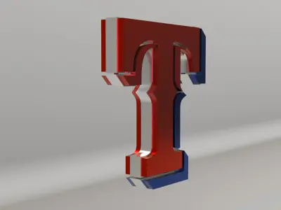 MLB Texas Rangers V1 Team Logo 3D model
