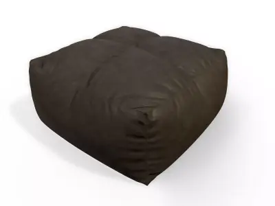 Pouf Small Leather Low-poly 3D model
